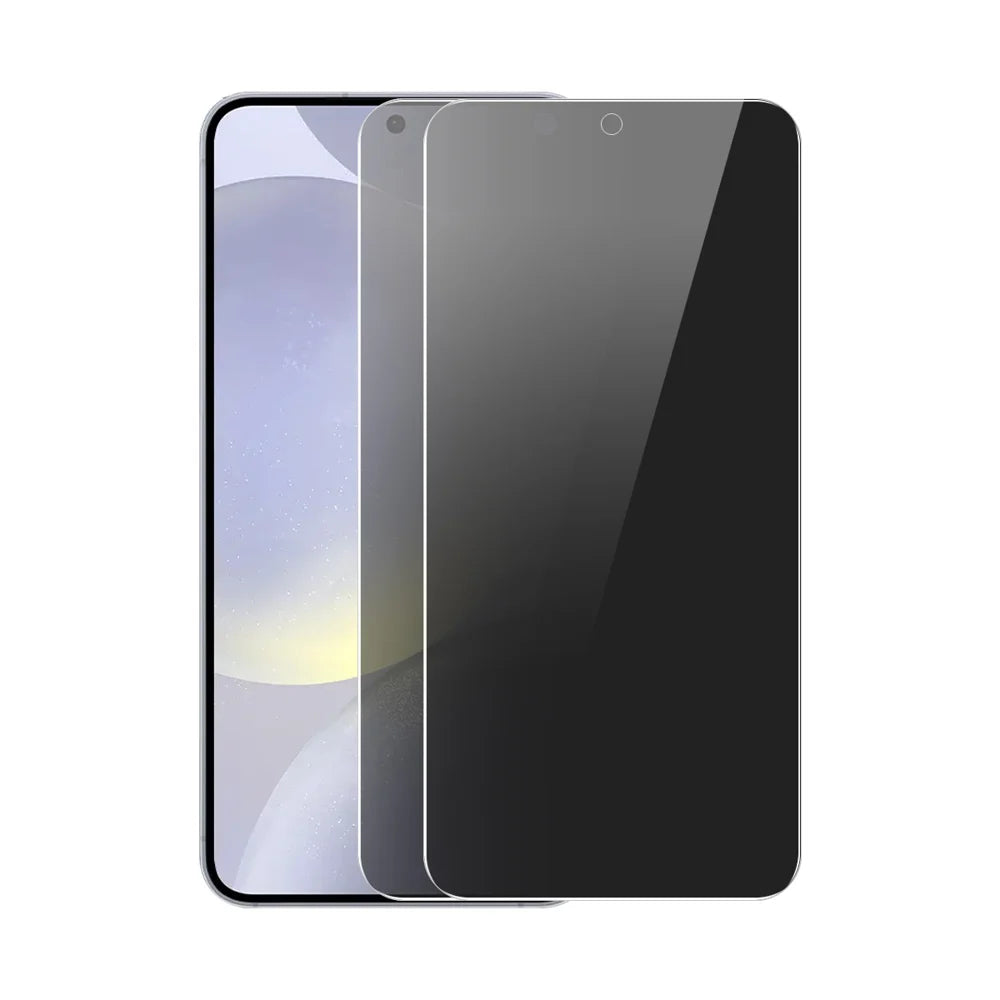 For Samsung Galaxy S24 FE ENKAY Hat-Prince 2Pcs Anti-Spy Privacy Protection Film Anti-Glare Full Screen Protector - Black
