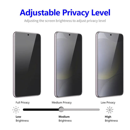 For Samsung Galaxy S24 FE ENKAY Hat-Prince 2Pcs Anti-Spy Privacy Protection Film Anti-Glare Full Screen Protector - Black
