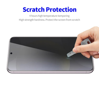 For Samsung Galaxy S24 FE ENKAY Hat-Prince 2Pcs Anti-Spy Privacy Protection Film Anti-Glare Full Screen Protector - Black