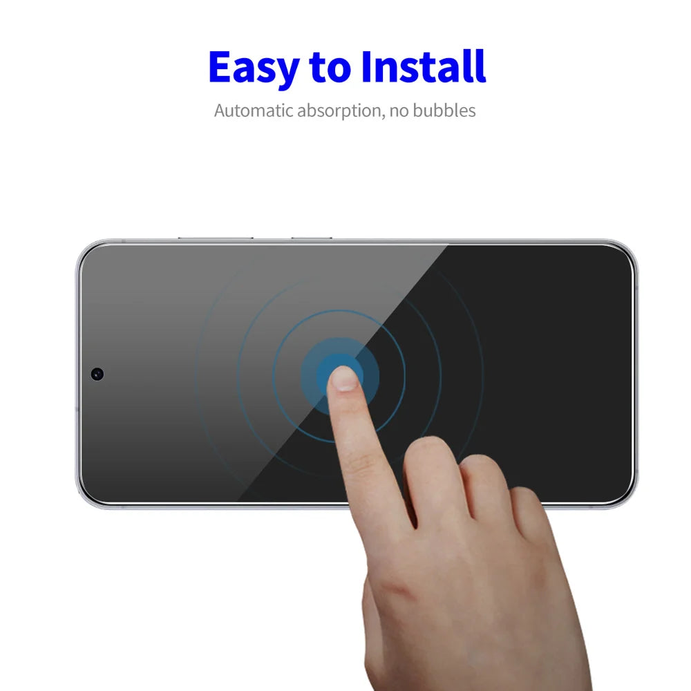 For Samsung Galaxy S24 FE ENKAY Hat-Prince 2Pcs Anti-Spy Privacy Protection Film Anti-Glare Full Screen Protector - Black