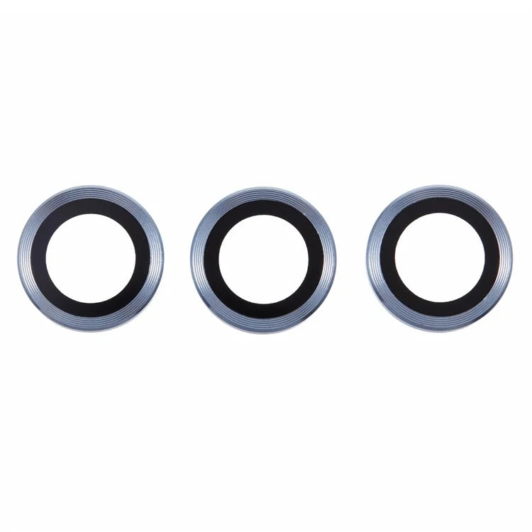 For iPhone 16 Pro / 16 Pro Max Camera Lens Protector CD Veins Metal Ring Tempered Glass Film