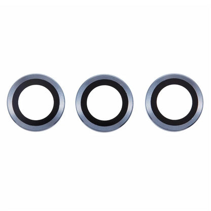 For iPhone 16 Pro / 16 Pro Max Camera Lens Protector CD Veins Metal Ring Tempered Glass Film