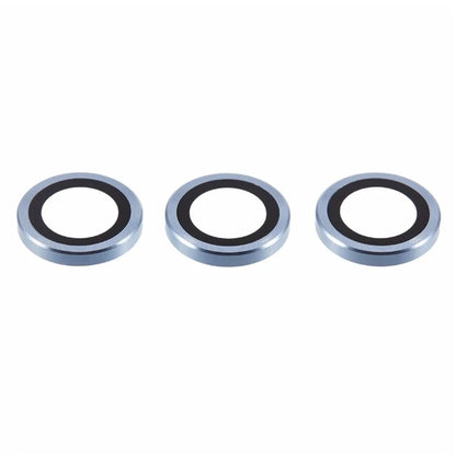 For iPhone 16 Pro / 16 Pro Max Camera Lens Protector CD Veins Metal Ring Tempered Glass Film