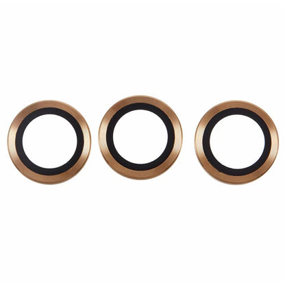 For iPhone 16 Pro / 16 Pro Max Camera Lens Protector CD Veins Metal Ring Tempered Glass Film