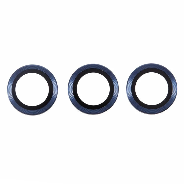 For iPhone 16 Pro / 16 Pro Max Camera Lens Protector CD Veins Metal Ring Tempered Glass Film