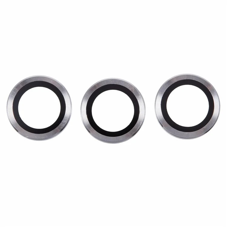 For iPhone 16 Pro / 16 Pro Max Camera Lens Protector CD Veins Metal Ring Tempered Glass Film