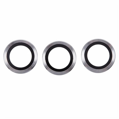 For iPhone 16 Pro / 16 Pro Max Camera Lens Protector CD Veins Metal Ring Tempered Glass Film