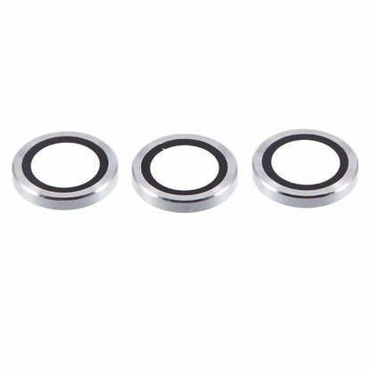 For iPhone 16 Pro / 16 Pro Max Camera Lens Protector CD Veins Metal Ring Tempered Glass Film