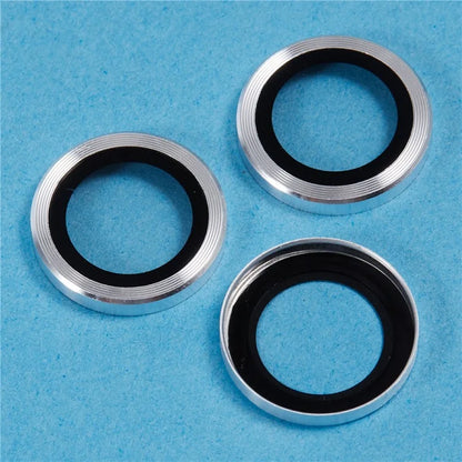 For iPhone 16 Pro / 16 Pro Max Camera Lens Protector CD Veins Metal Ring Tempered Glass Film