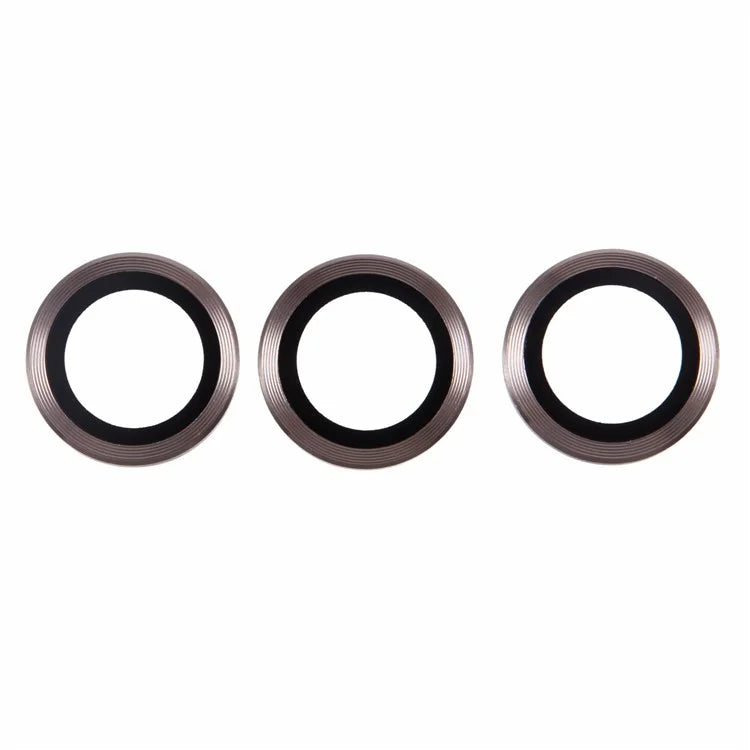 For iPhone 16 Pro / 16 Pro Max Camera Lens Protector CD Veins Metal Ring Tempered Glass Film