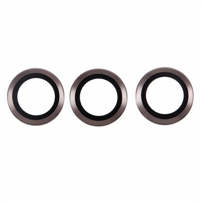 For iPhone 16 Pro / 16 Pro Max Camera Lens Protector CD Veins Metal Ring Tempered Glass Film