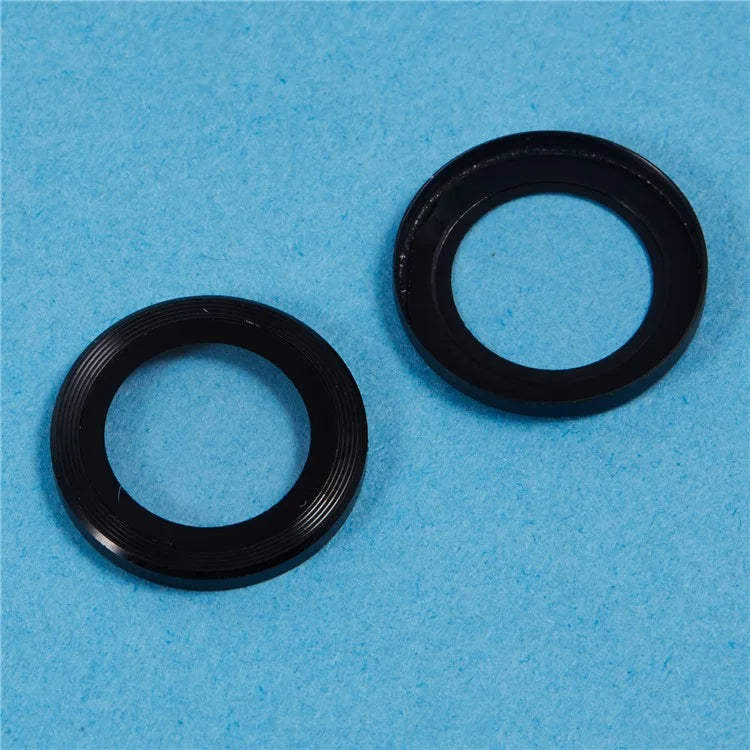 For iPhone 16 / 16 Plus Camera Lens Protector CD Veins Metal Ring Tempered Glass Film