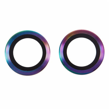 For iPhone 16 / 16 Plus Camera Lens Protector CD Veins Metal Ring Tempered Glass Film