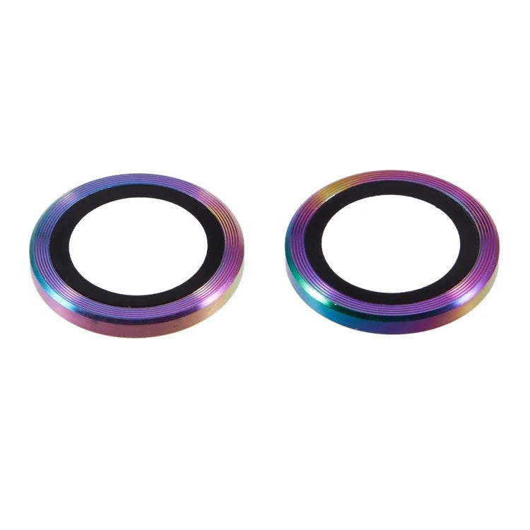 For iPhone 16 / 16 Plus Camera Lens Protector CD Veins Metal Ring Tempered Glass Film