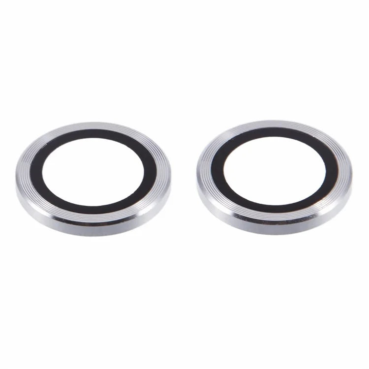 For iPhone 16 / 16 Plus Camera Lens Protector CD Veins Metal Ring Tempered Glass Film