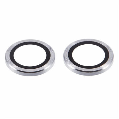 For iPhone 16 / 16 Plus Camera Lens Protector CD Veins Metal Ring Tempered Glass Film
