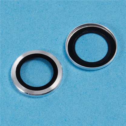 For iPhone 16 / 16 Plus Camera Lens Protector CD Veins Metal Ring Tempered Glass Film