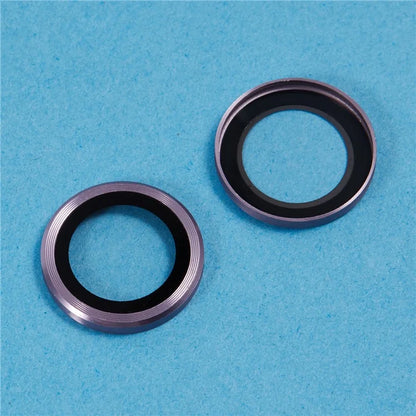 For iPhone 16 / 16 Plus Camera Lens Protector CD Veins Metal Ring Tempered Glass Film