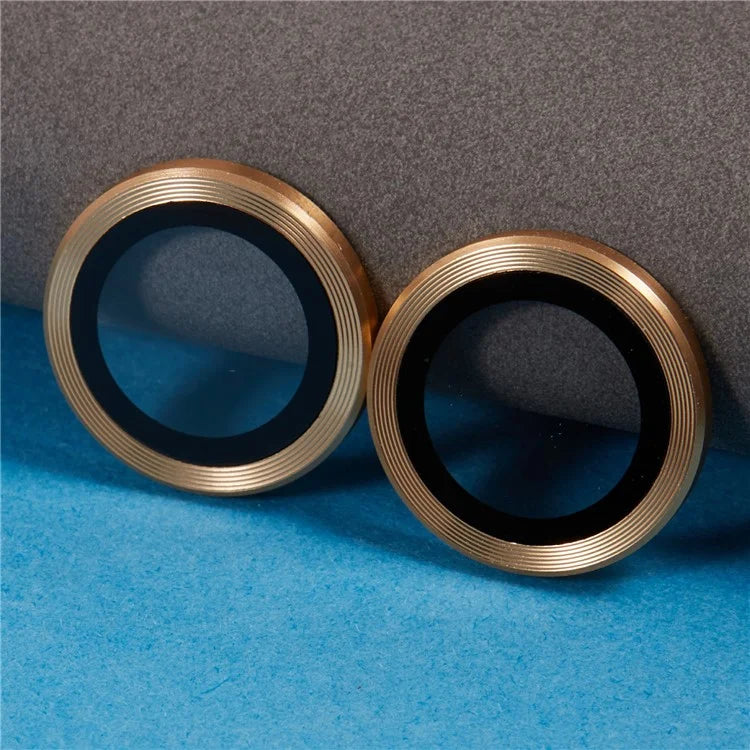 For iPhone 16 / 16 Plus Camera Lens Protector CD Veins Metal Ring Tempered Glass Film