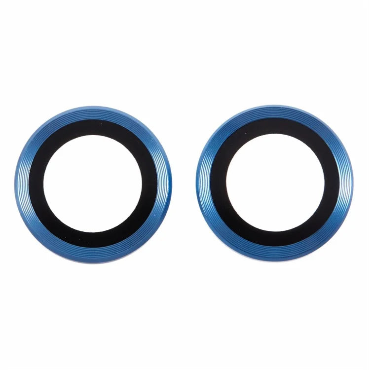 For iPhone 16 / 16 Plus Camera Lens Protector CD Veins Metal Ring Tempered Glass Film