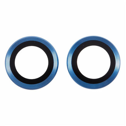 For iPhone 16 / 16 Plus Camera Lens Protector CD Veins Metal Ring Tempered Glass Film