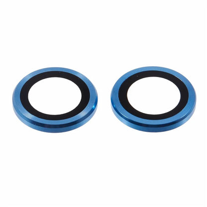 For iPhone 16 / 16 Plus Camera Lens Protector CD Veins Metal Ring Tempered Glass Film