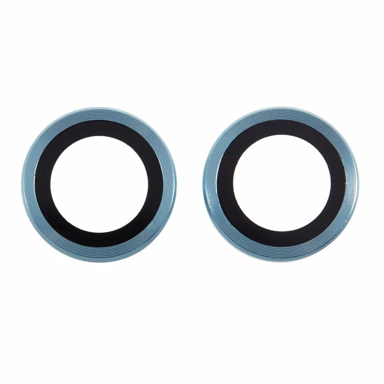 For iPhone 16 / 16 Plus Camera Lens Protector CD Veins Metal Ring Tempered Glass Film