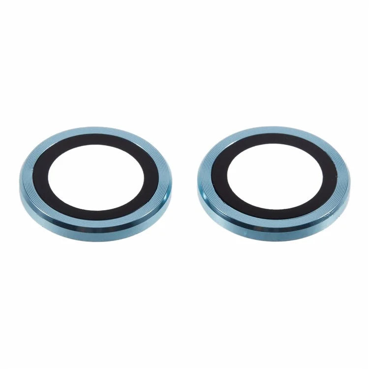 For iPhone 16 / 16 Plus Camera Lens Protector CD Veins Metal Ring Tempered Glass Film