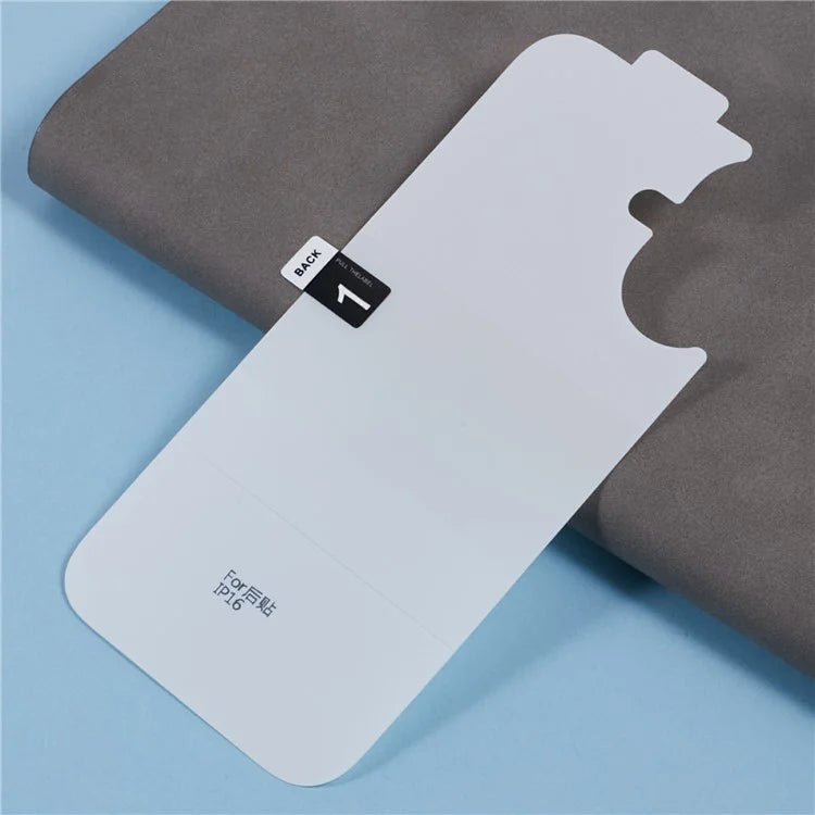 For iPhone 16 Back Screen Protector Hydrogel HD Clear TPU + PET Phone Back Cover Film