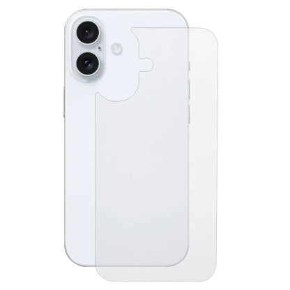 For iPhone 16 Plus Clear Back Screen Protector Explosion-Proof Cell Phone Rear Tempered Glass Film