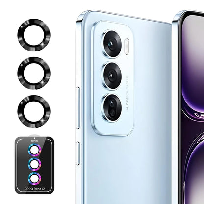 For Oppo Reno12 Pro 5G (Global) / Oppo Reno12 5G (Global) ENKAY Hat-Prince Camera Lens Protector Metal Ring Lens Film