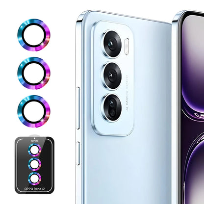 For Oppo Reno12 Pro 5G (Global) / Oppo Reno12 5G (Global) ENKAY Hat-Prince Camera Lens Protector Metal Ring Lens Film
