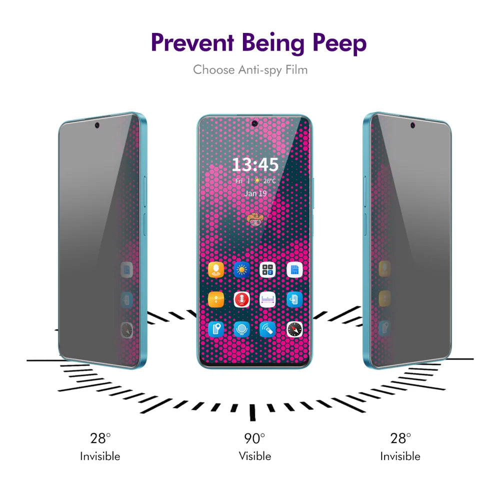 For Xiaomi 14T Pro / 14T ENKAY Hat-Prince 2Pcs Anti-Spy Privacy Protection Film Anti-Glare Full Screen Protector - Black