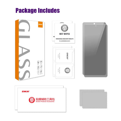 For Xiaomi 14T Pro / 14T ENKAY Hat-Prince 2Pcs Anti-Spy Privacy Protection Film Anti-Glare Full Screen Protector - Black