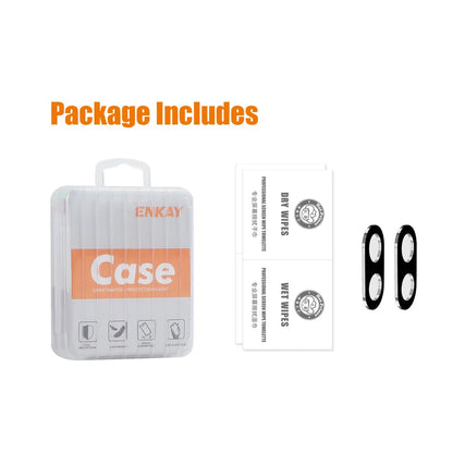 For Samsung Galaxy A06 ENKAY Hat-Prince 2Pcs Camera Lens Protector Integrated Tempered Glass Lens Film
