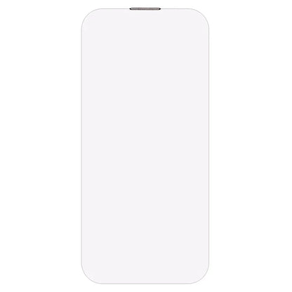 For iPhone 16 Screen Protector Crystal Clear Purple Light Tempered Glass Film Built-In Dust-Proof Mesh