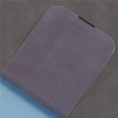 For iPhone 16 Screen Protector Crystal Clear Purple Light Tempered Glass Film Built-In Dust-Proof Mesh