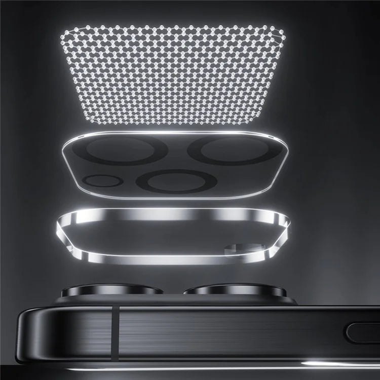 BENKS For iPhone 16 Pro Max / 16 Pro Camera Lens Protector High Aluminium-Silicon Glass Lens Film