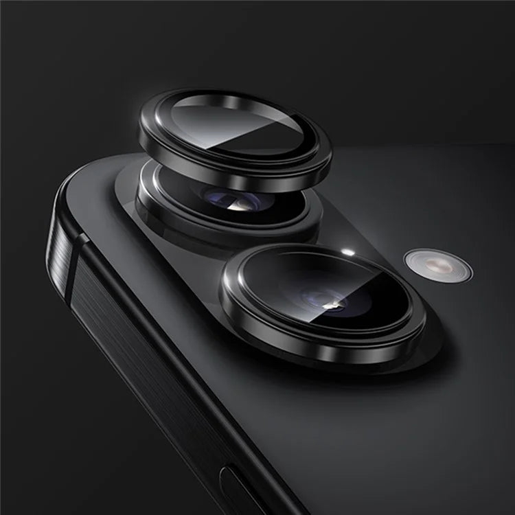 BENKS 1 Set For iPhone 16 Plus / 16 Corning Gorilla Glass Camera Lens Protector with Aluminium Alloy Frame