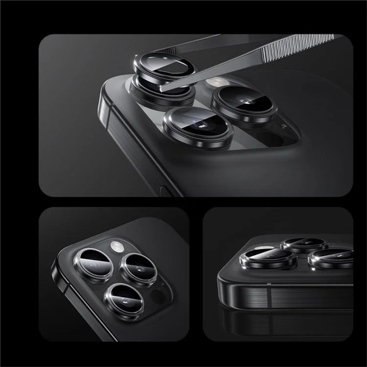 BENKS 1 Set For iPhone 16 Plus / 16 Corning Gorilla Glass Camera Lens Protector with Aluminium Alloy Frame