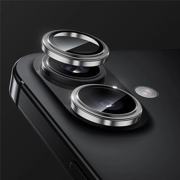 BENKS 1 Set For iPhone 16 Plus / 16 Corning Gorilla Glass Camera Lens Protector with Aluminium Alloy Frame