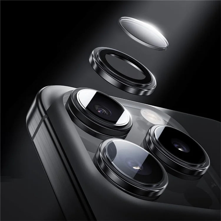 BENKS 1 Set For iPhone 16 Plus / 16 Corning Gorilla Glass Camera Lens Protector with Aluminium Alloy Frame