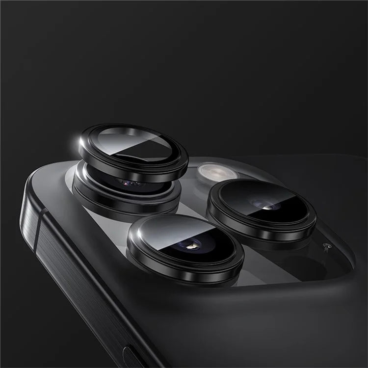BENKS 1 Set For iPhone 16 Pro Max / 16 Pro Corning Gorilla Glass Camera Lens Protector with Aluminium Alloy Frame