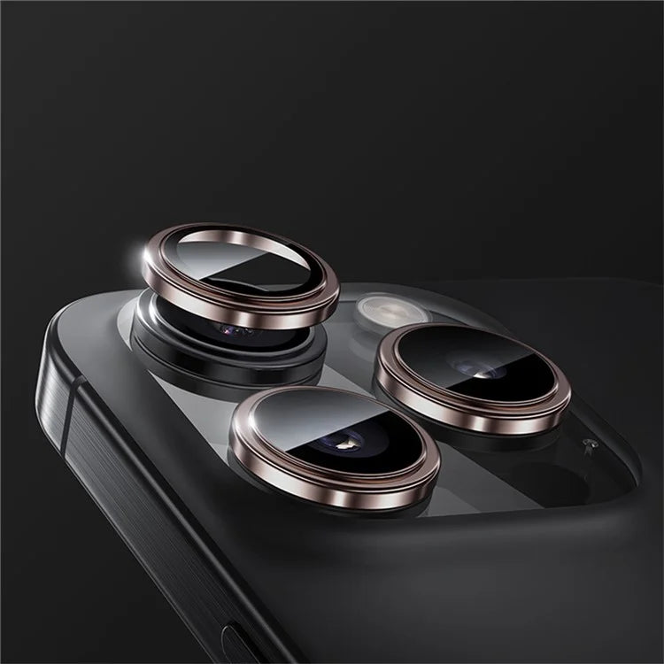 BENKS 1 Set For iPhone 16 Pro Max / 16 Pro Corning Gorilla Glass Camera Lens Protector with Aluminium Alloy Frame