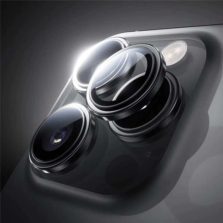 BENKS 1 Set For iPhone 16 Pro Max / 16 Pro Corning Gorilla Glass Camera Lens Protector with Aluminium Alloy Frame