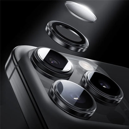 BENKS 1 Set For iPhone 16 Pro Max / 16 Pro Corning Gorilla Glass Camera Lens Protector with Aluminium Alloy Frame
