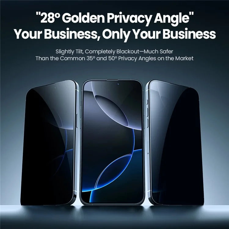 NILLKIN For iPhone 16 Pro Anti-Peep Screen Protector Anti-Scratch AGC Glass Full Screen Film