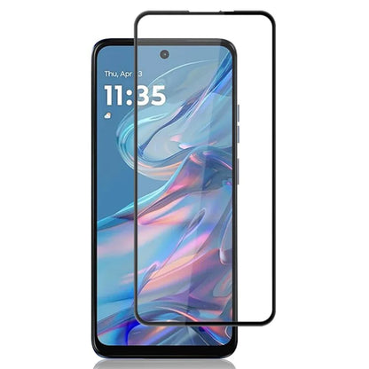 AMORUS For Motorola Moto G45 5G / G34 5G Screen Protector Anti-Shatter Tempered Glass Film - Black