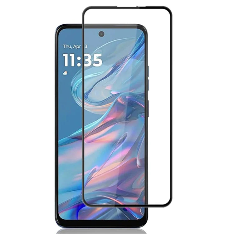 MOCOLO For Motorola Moto G45 5G / G34 5G Screen Protector Anti-Shatter Silk Printing Tempered Glass Film - Black