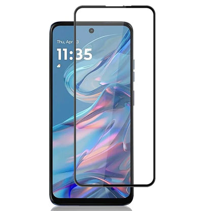 MOCOLO For Motorola Moto G45 5G / G34 5G Screen Protector Anti-Shatter Silk Printing Tempered Glass Film - Black